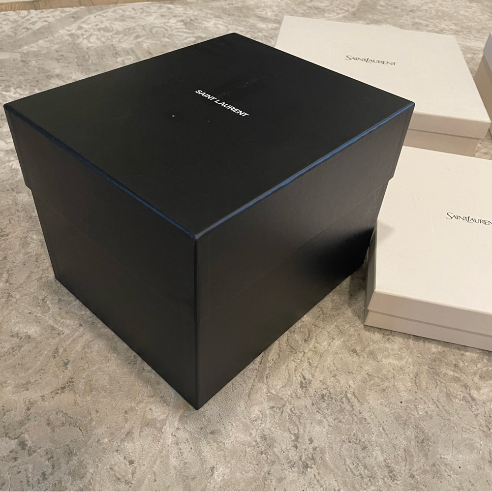 Saint Laurent YSL Shoe Box Gift Box Packaging Bundle Luxury Storage Set Parisian - Picture 2 of 5
